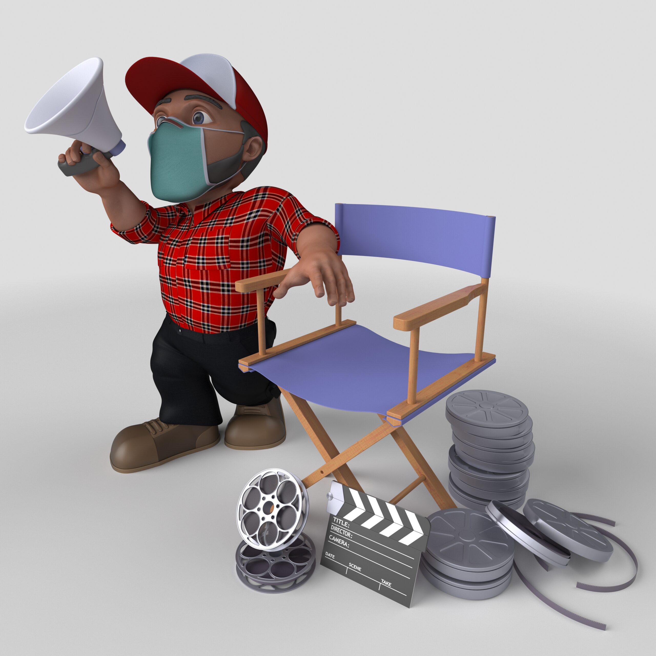3d cartoon lumberjack character