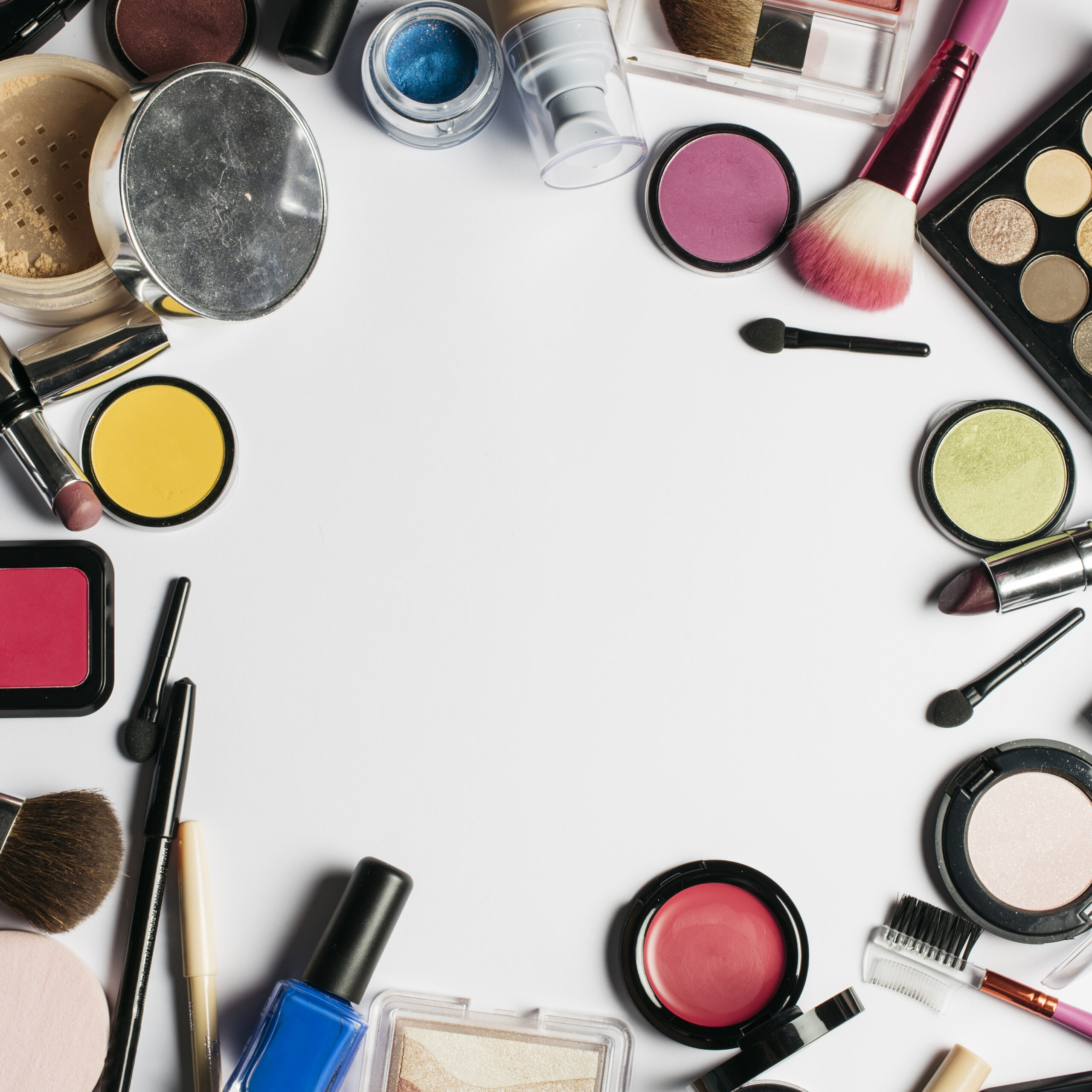 beauty composition with space middle
